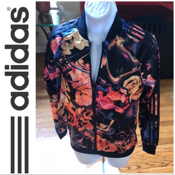 adidas floral bomber